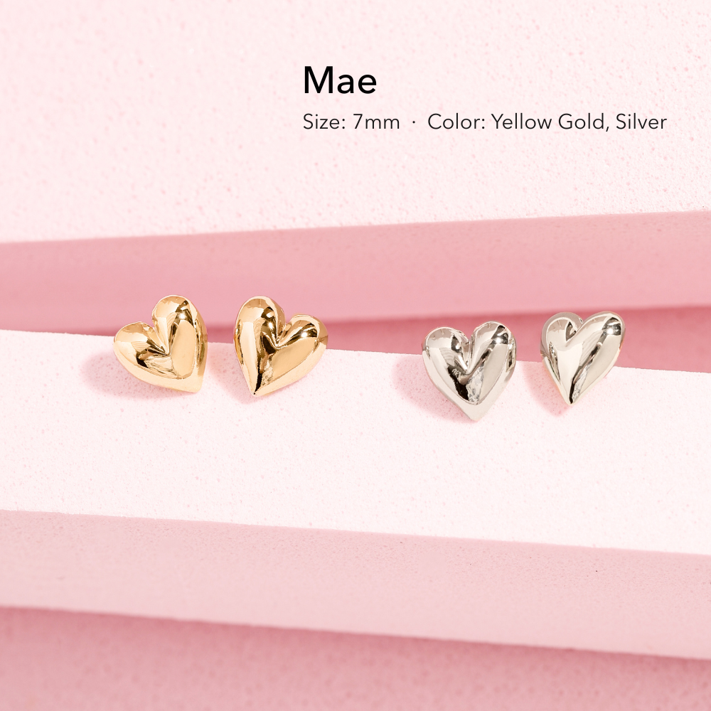 Heart Stud Earrings