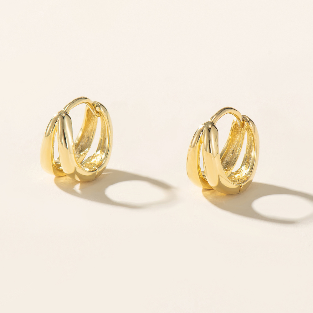 Naya Double Hoop Illusion Earrings