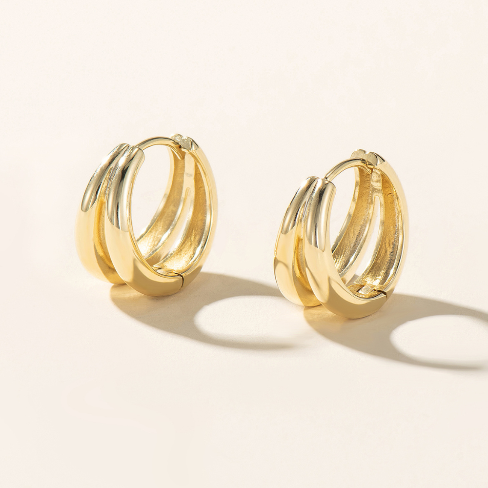 Naya Double Hoop Illusion Earrings