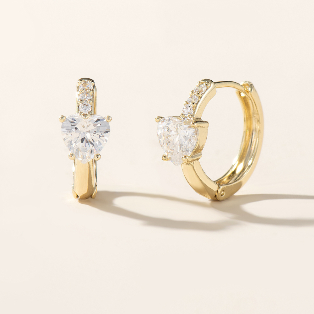Charlotte Heart Hoop Earrings