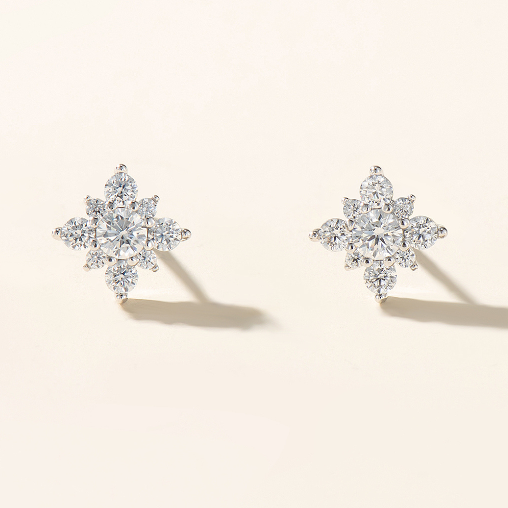 Zinia Cluster Stud Starburst Earrings