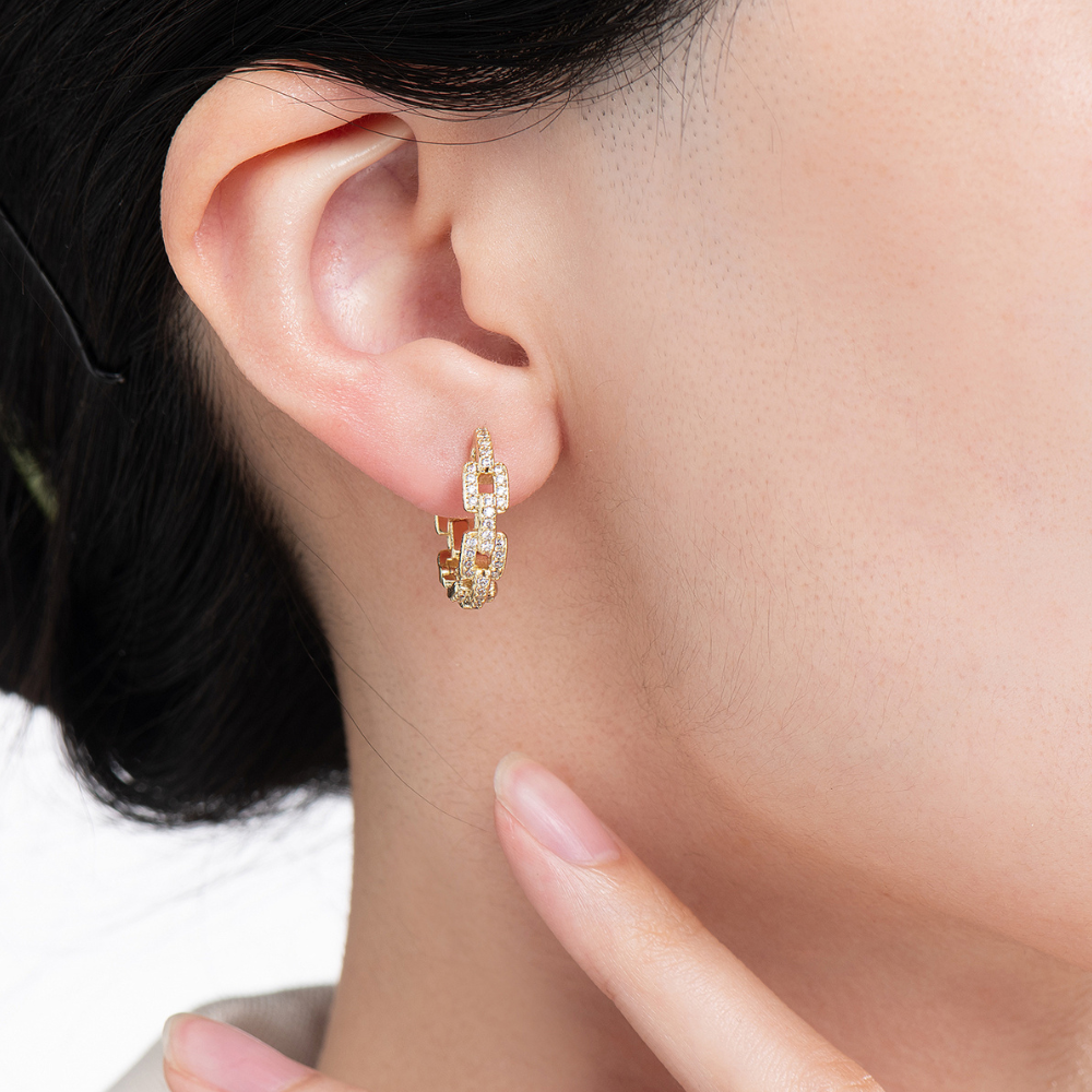 Margo Link Textured Hoop Earrings
