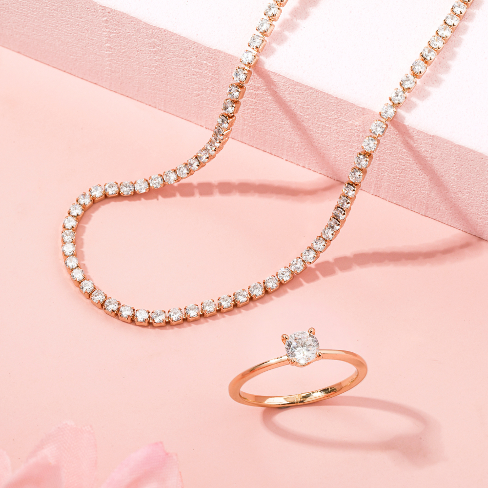 Nikita Tennis Bracelet & Angela Ring Set