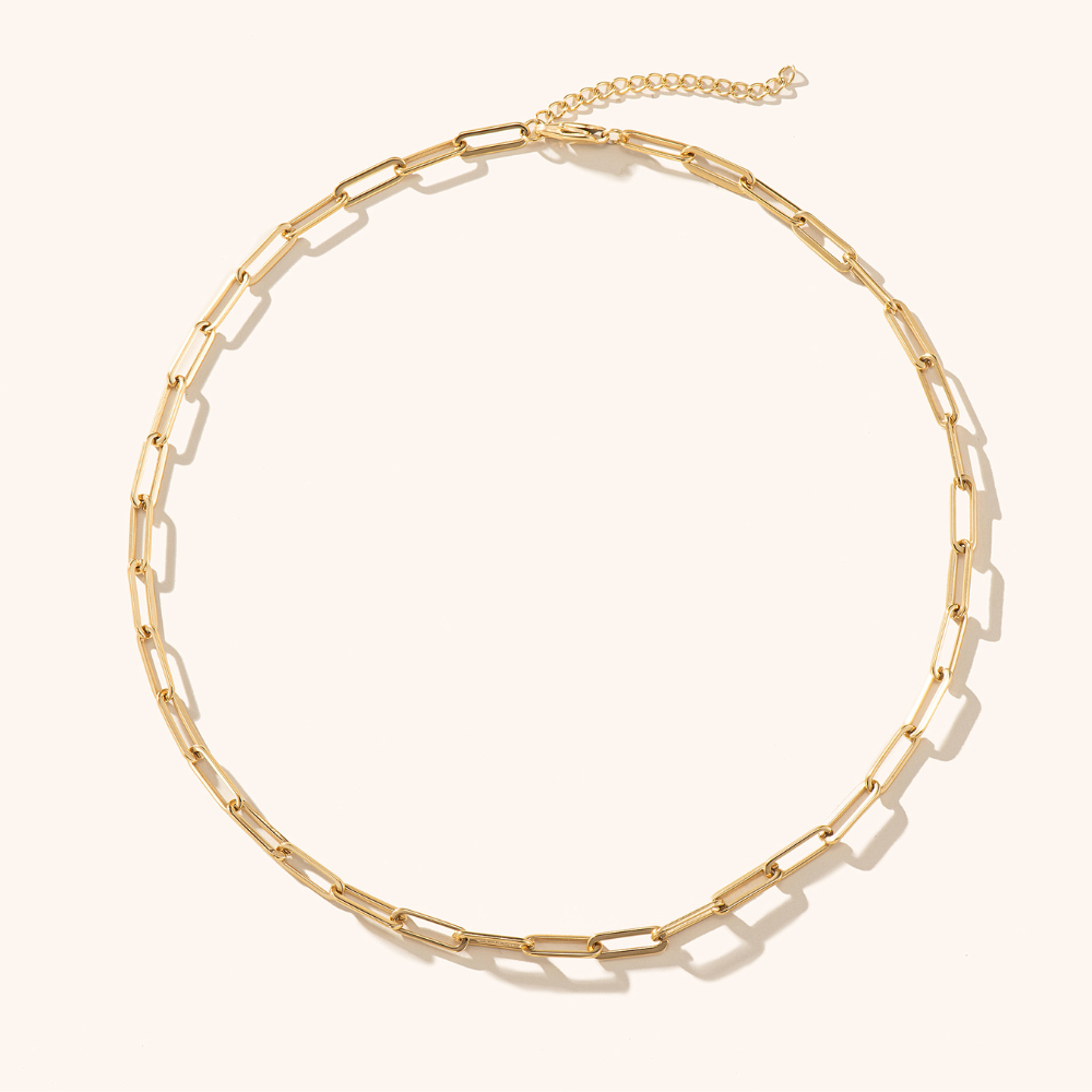 Stainless Steel Jasmin Paperclip Necklace