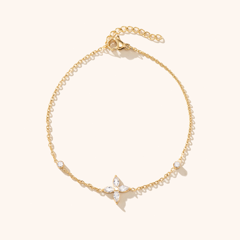 Stainless Steel Mary Clover Bracelet