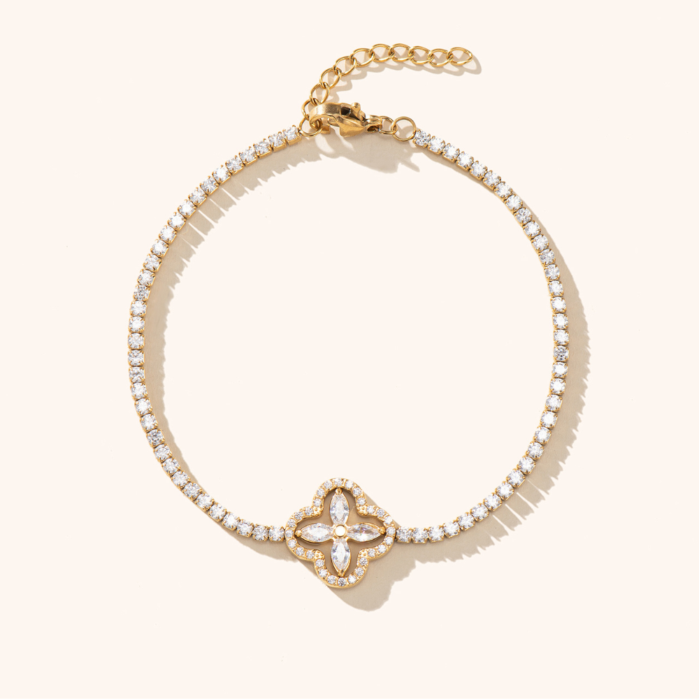 Stainless Steel Dominique Clover Bracelet