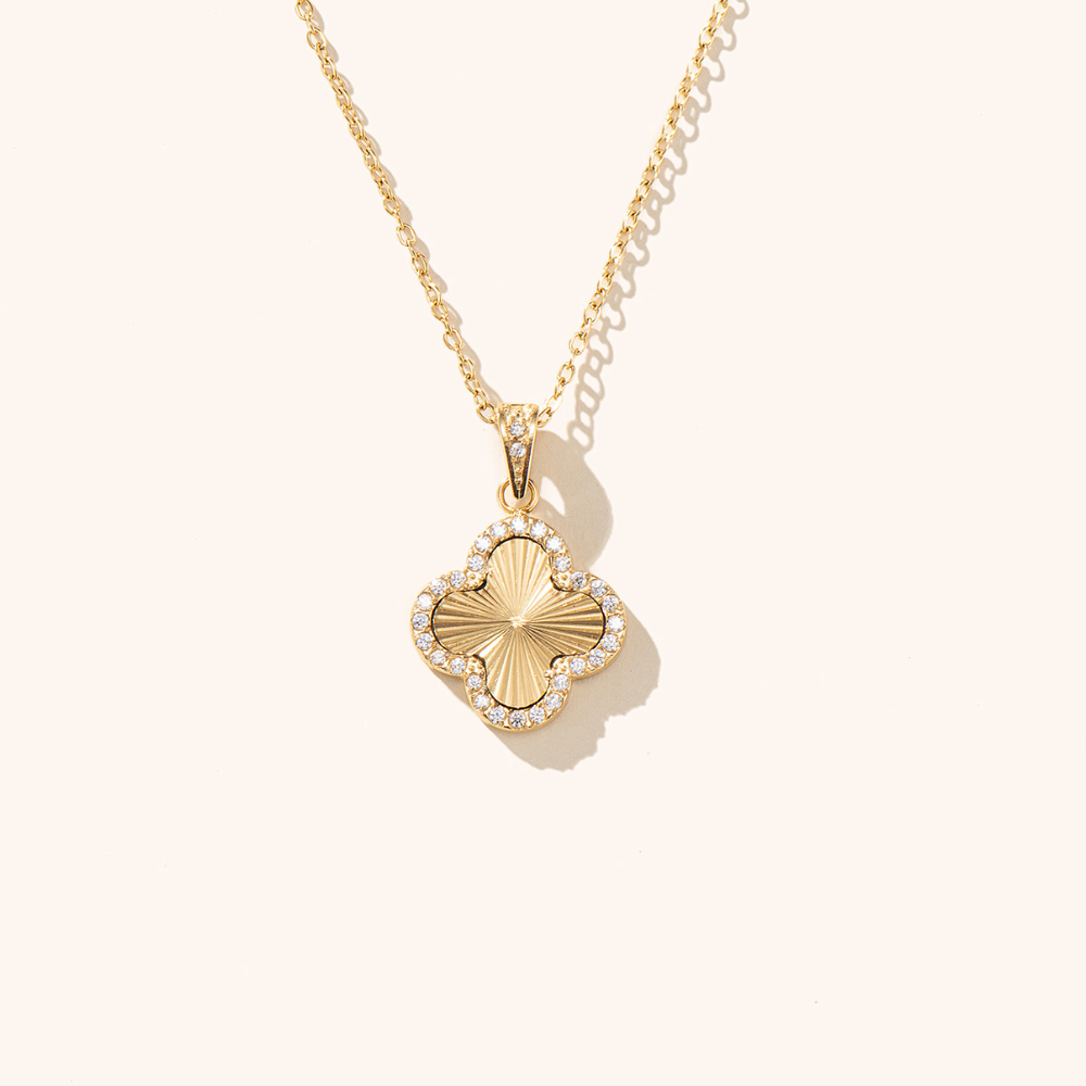 Stainless Steel Liz Clover Necklace