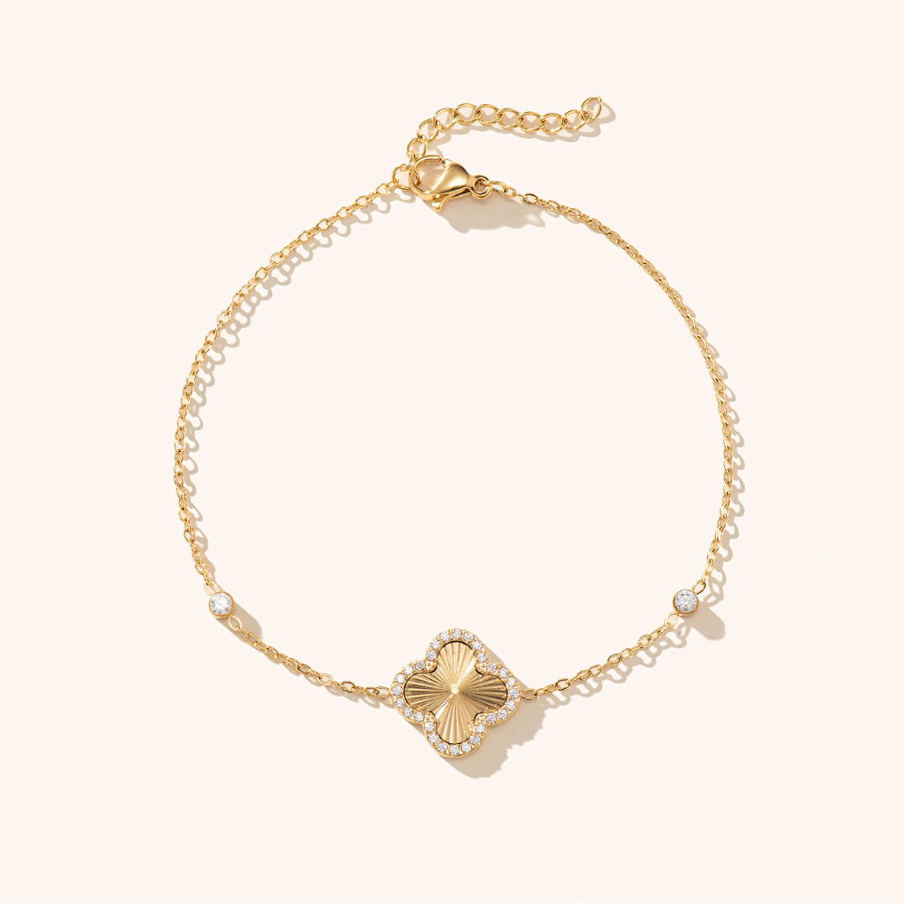 Stainless Steel Liz Clover Bracelet