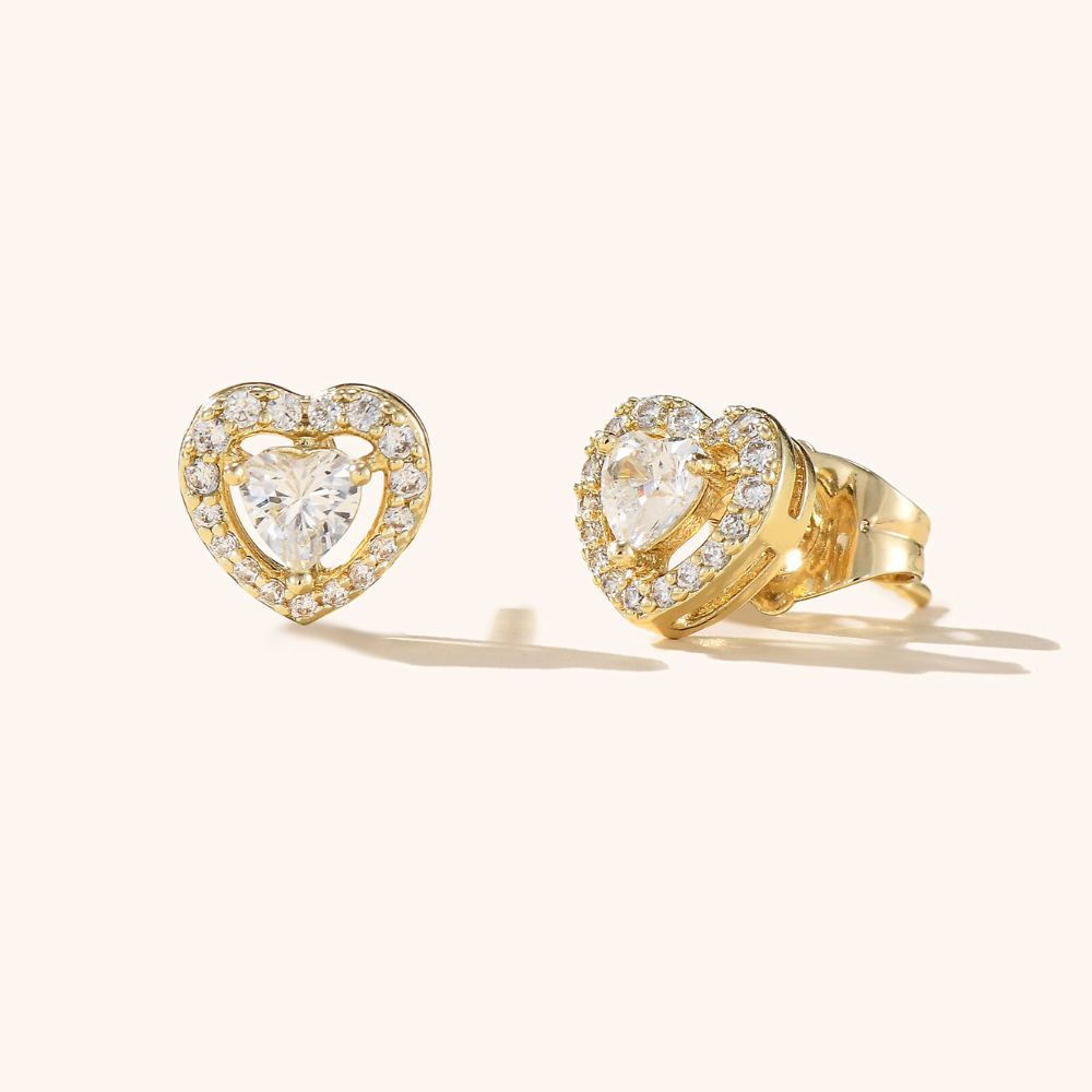 Lane Heart Stud Earrings