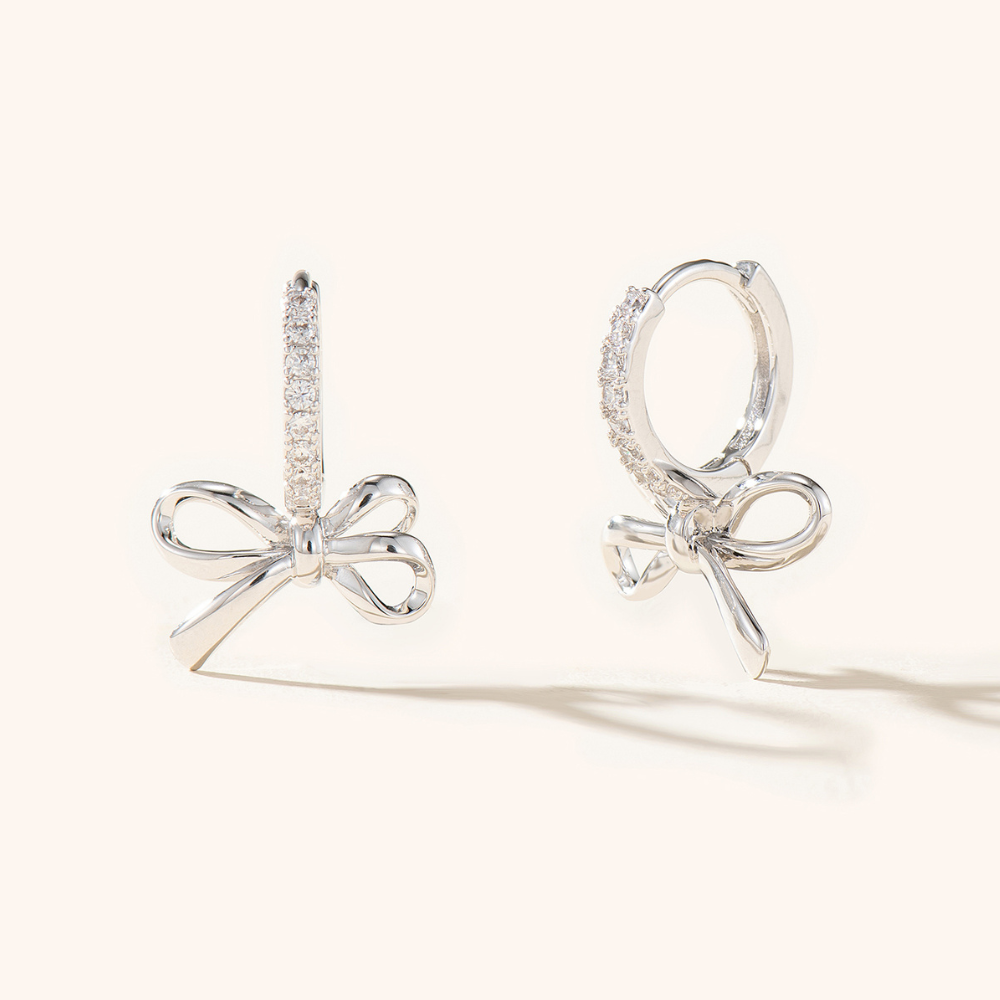 Trina Bow Hoop Earrings