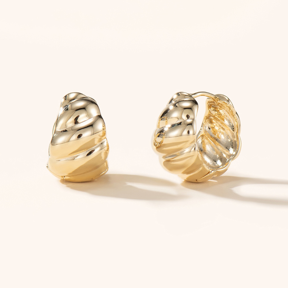Raina Croissant Hoop Earrings