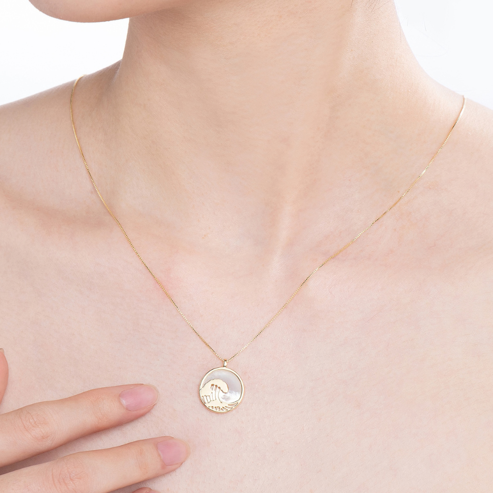 Kai Great Wave Mother of Pearl Necklace