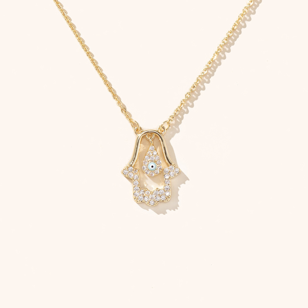 Shirin Evil Eye Hamsa Necklace