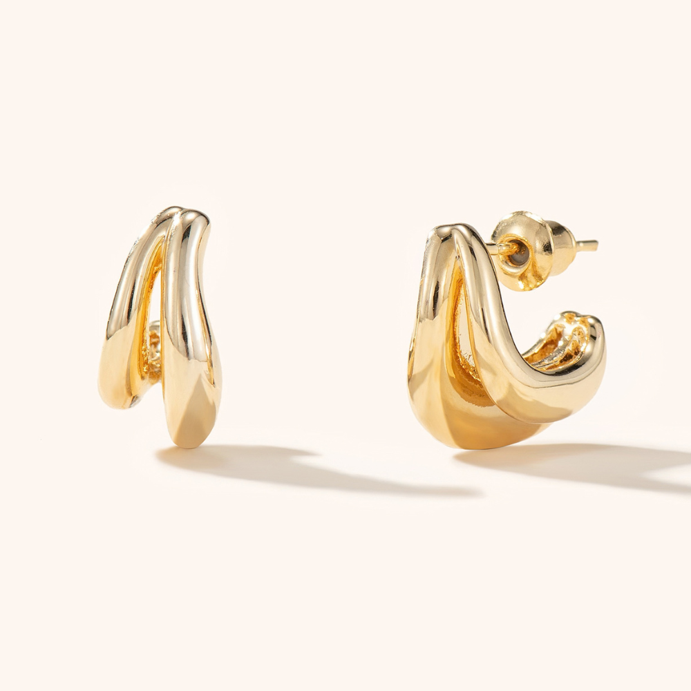 Charlie Double Half Hoop Earrings