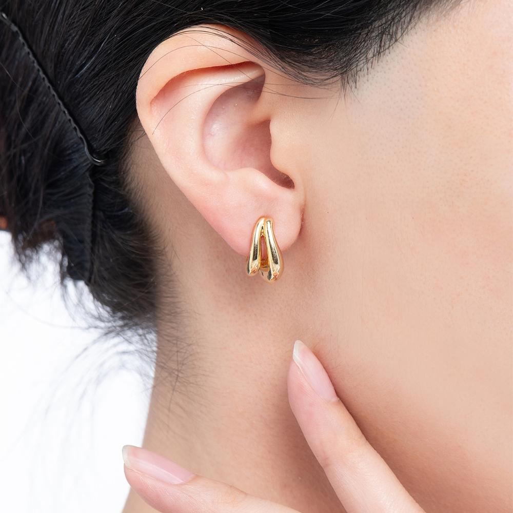 Charlie Double Half Hoop Earrings