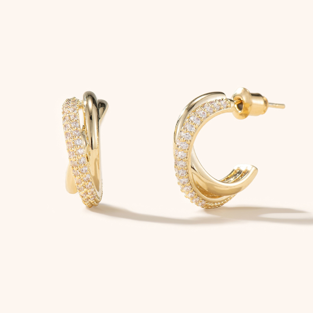 Emma Illusion Half Hoop Earrings