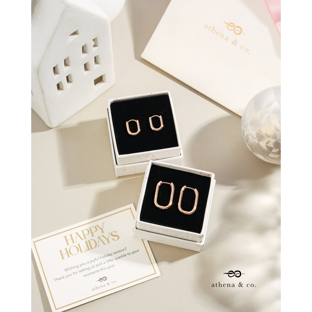 Betty & Ivy Rounded Square Hoop Earrings Bundle