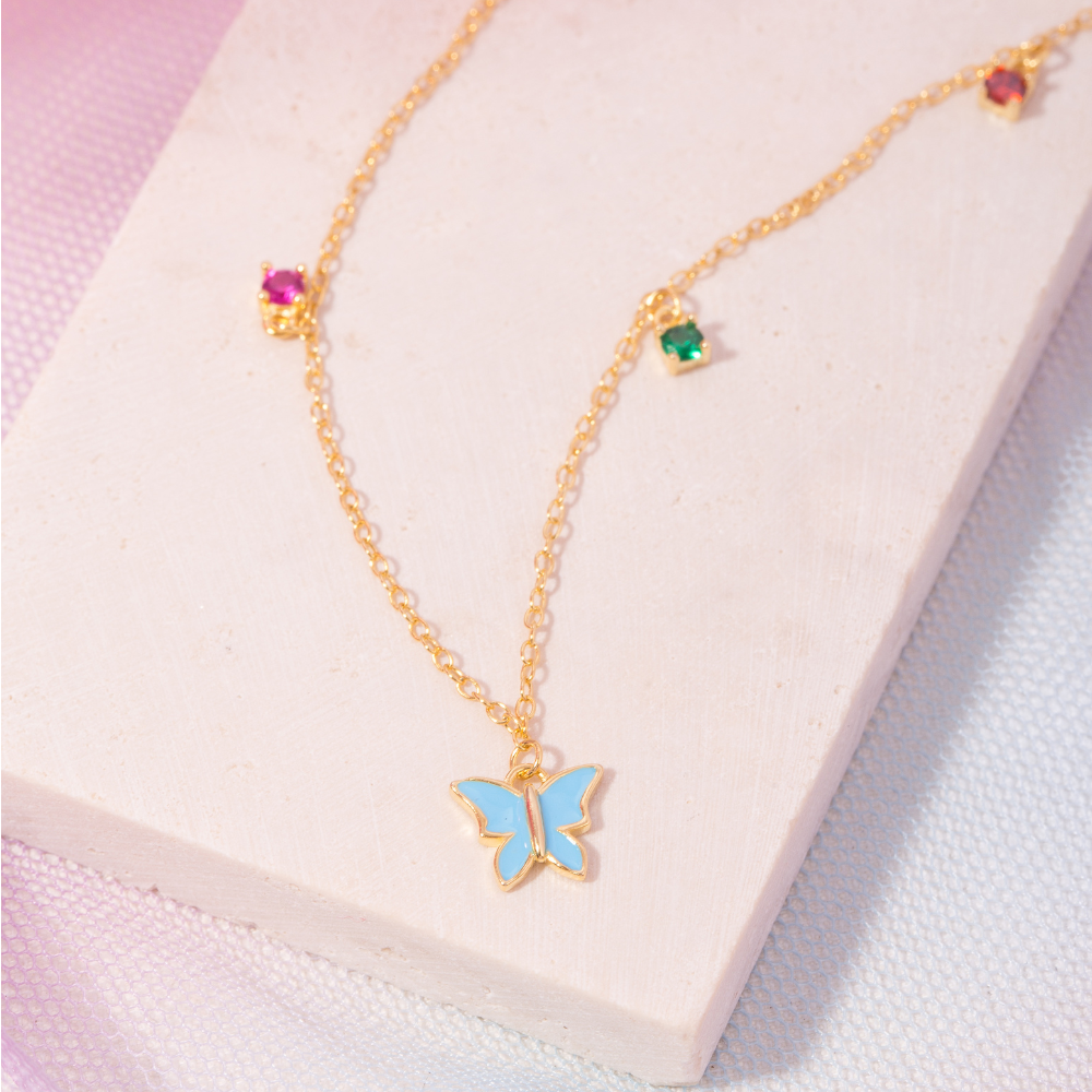 Maivee Enamel Butterfly Necklace | Athena & Co.