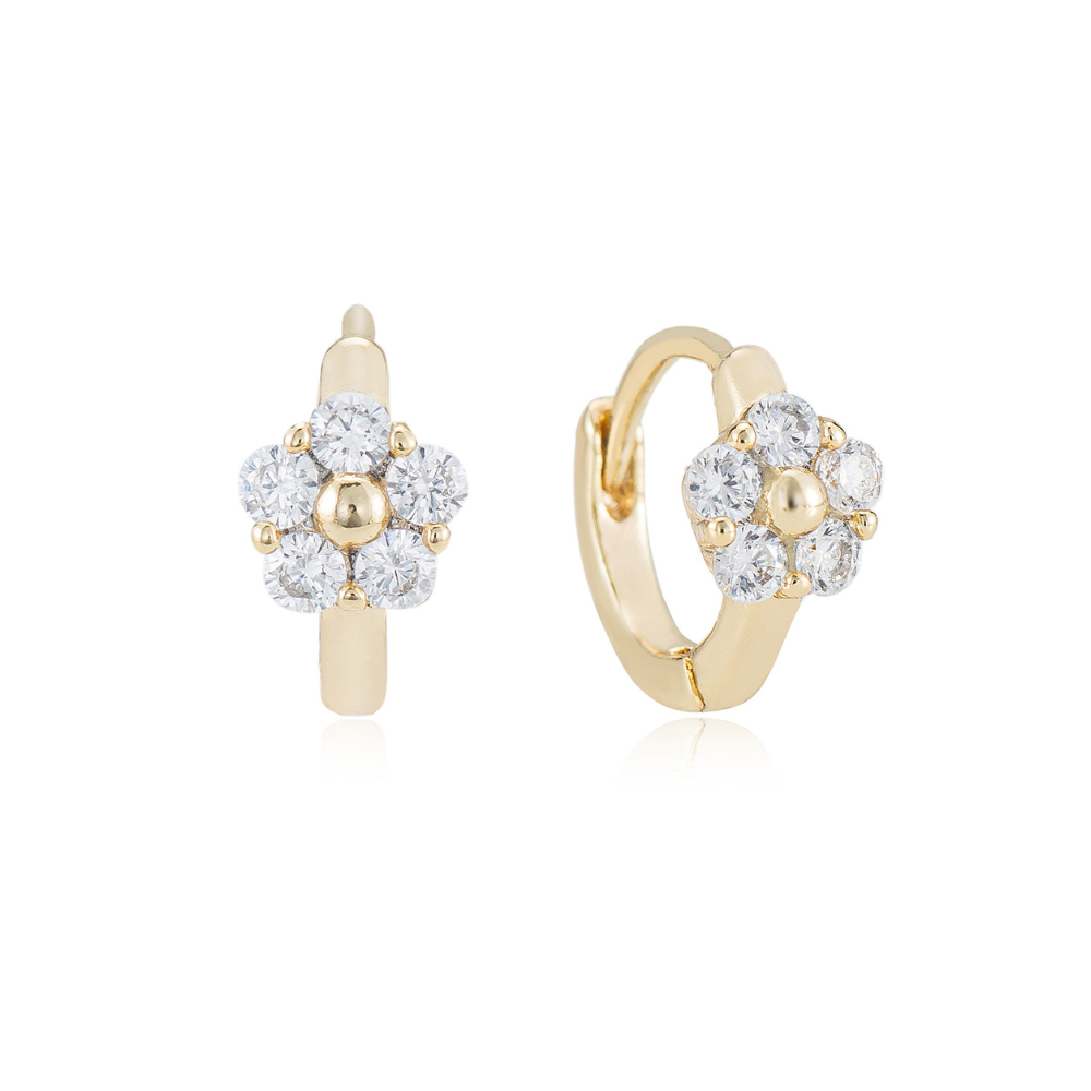 Sara Flower Hoop Earrings