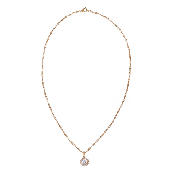 Bianca Halo Pendant Necklace | Athena & Co.