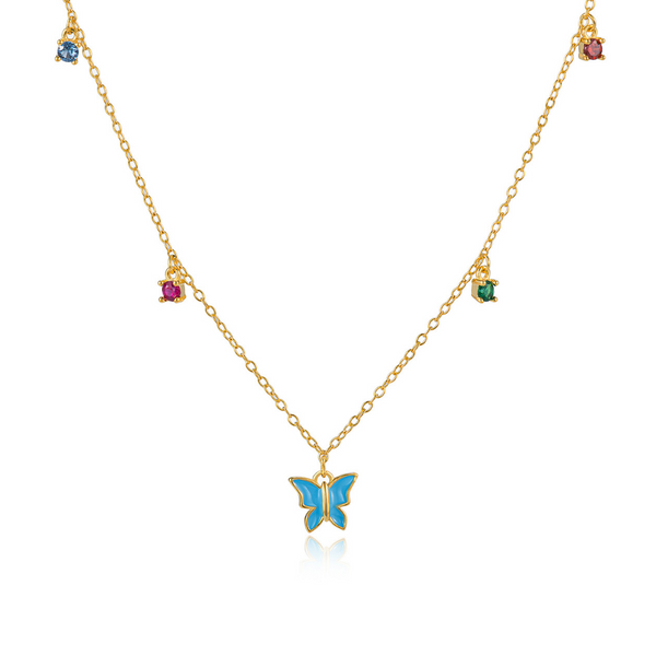 Maivee Enamel Butterfly Necklace | Athena & Co.