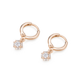 Simone Faceted Cube Hoop Earrings