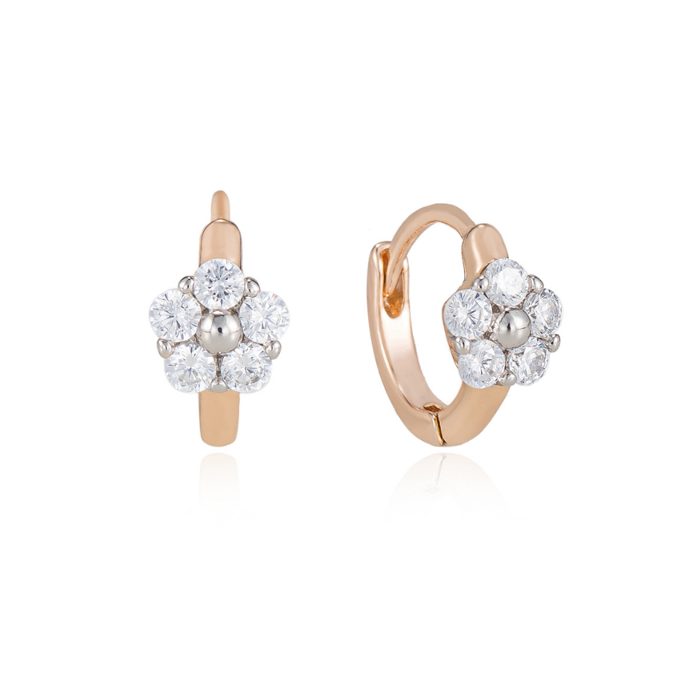 Sara Flower Hoop Earrings