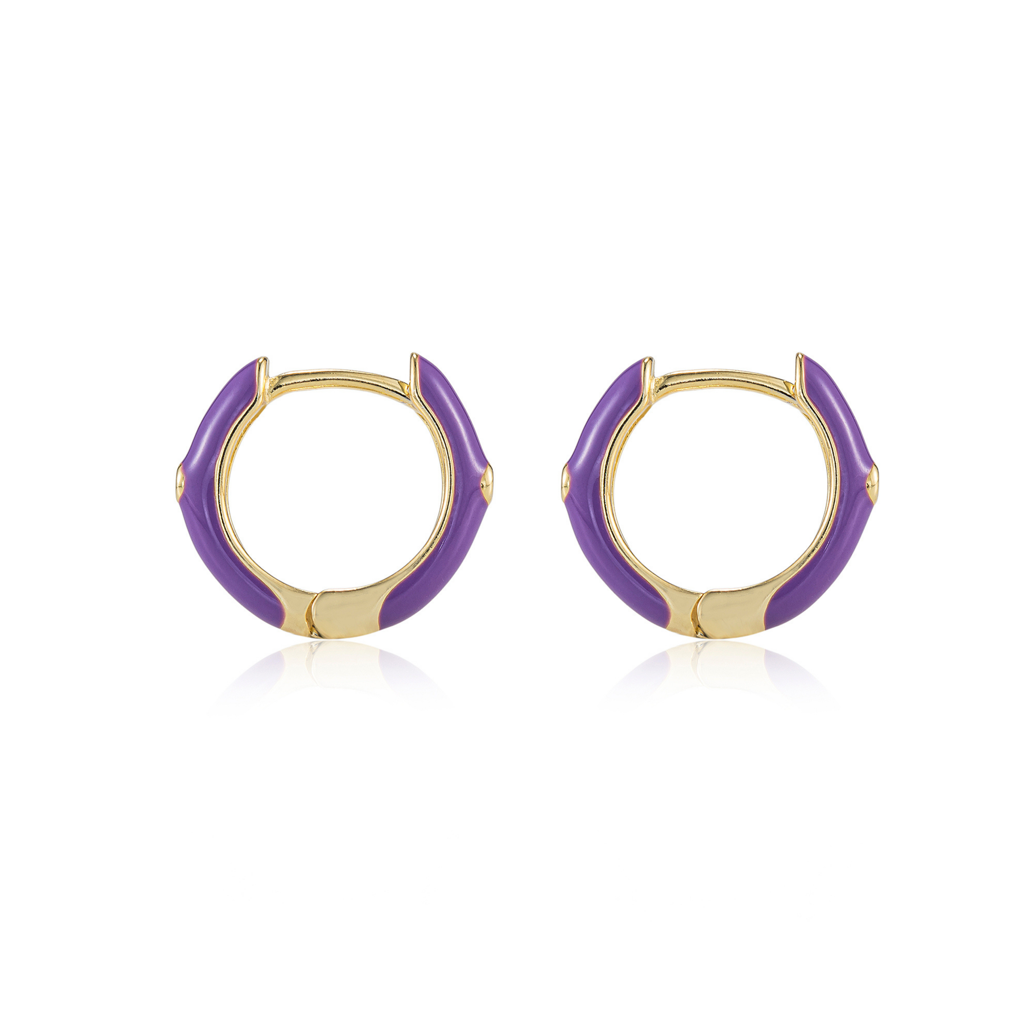 Nessa Enamel Hoop Earrings | Athena & Co.