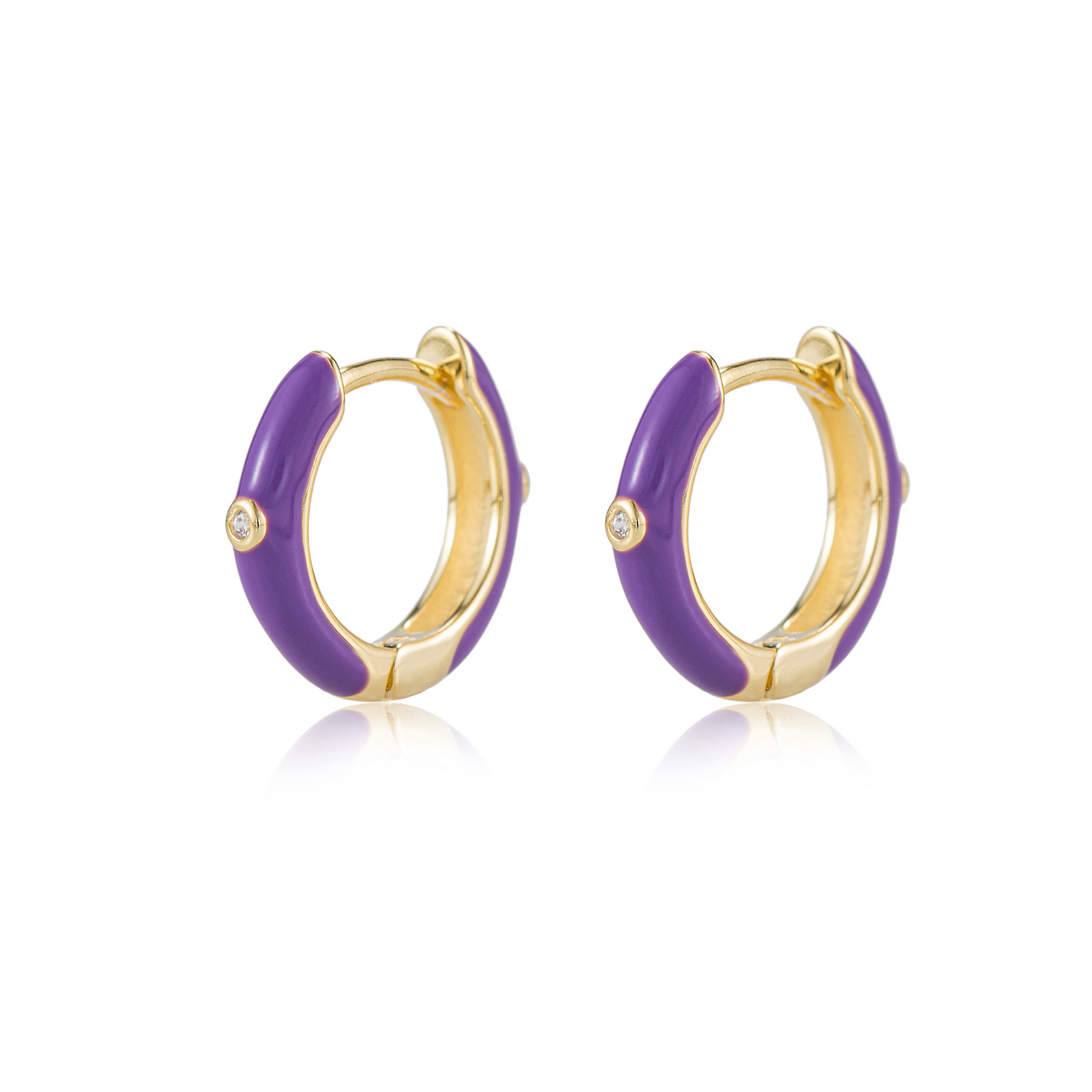 Nessa Enamel Hoop Earrings | Athena & Co.