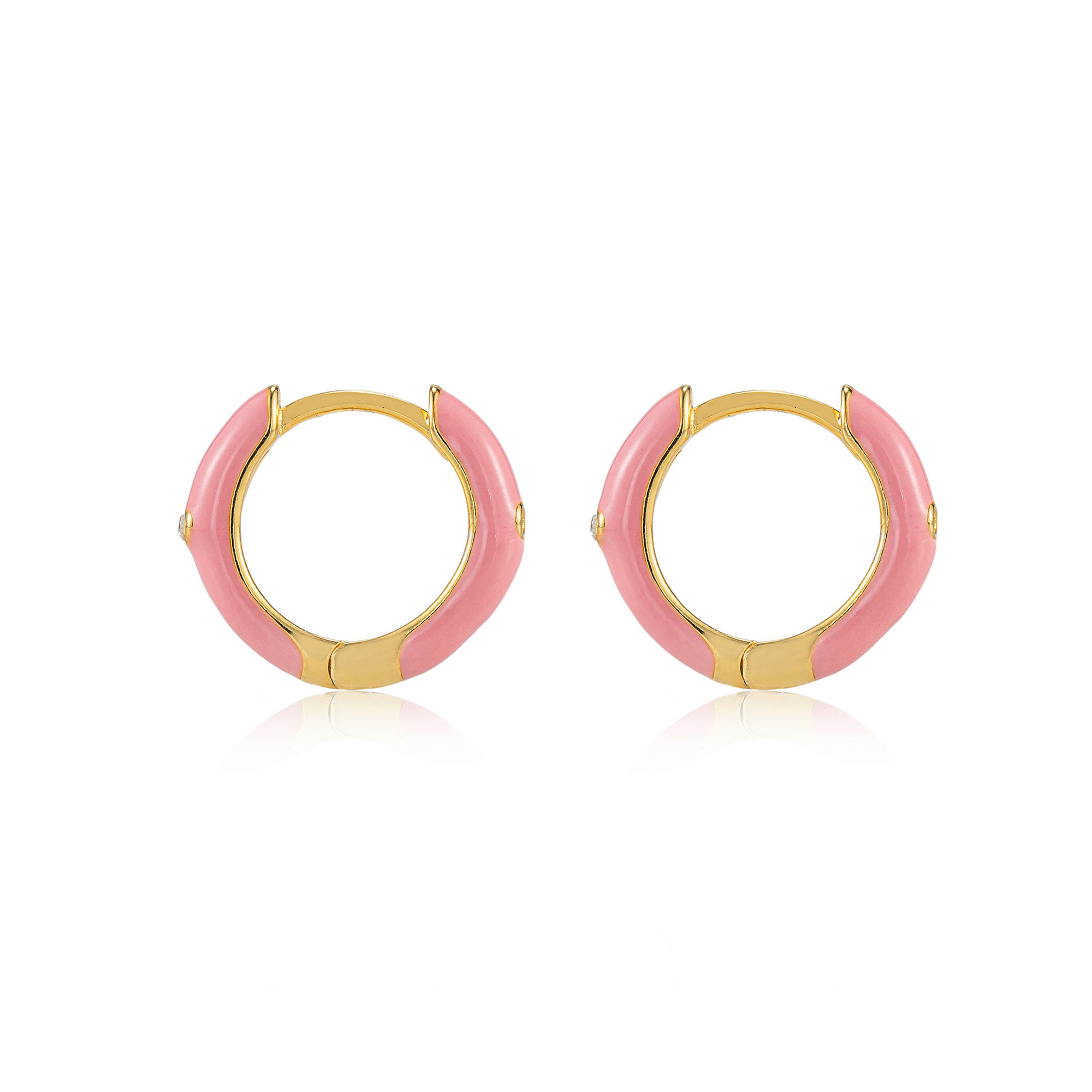 Nessa Enamel Hoop Earrings | Athena & Co.