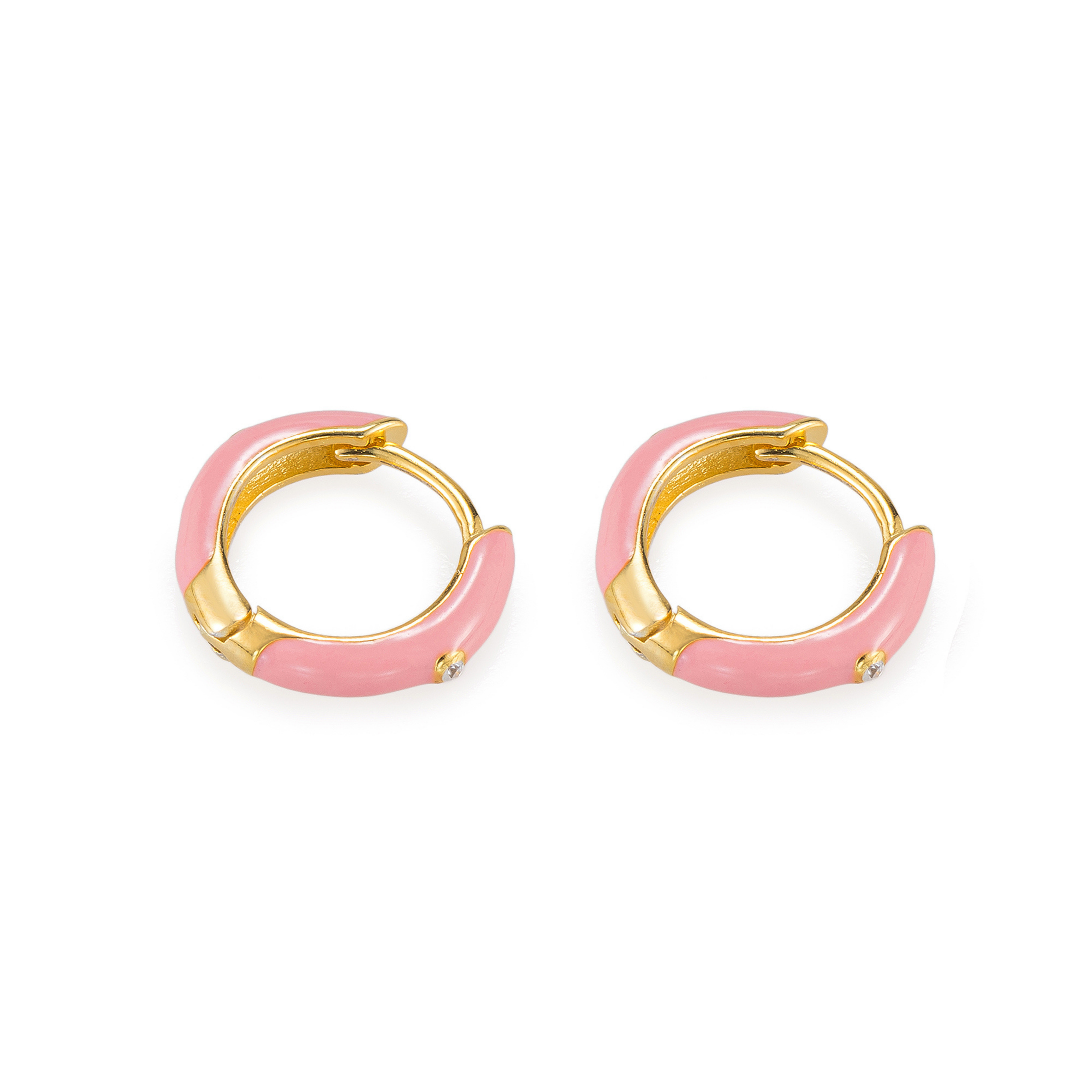 Nessa Enamel Hoop Earrings | Athena & Co.