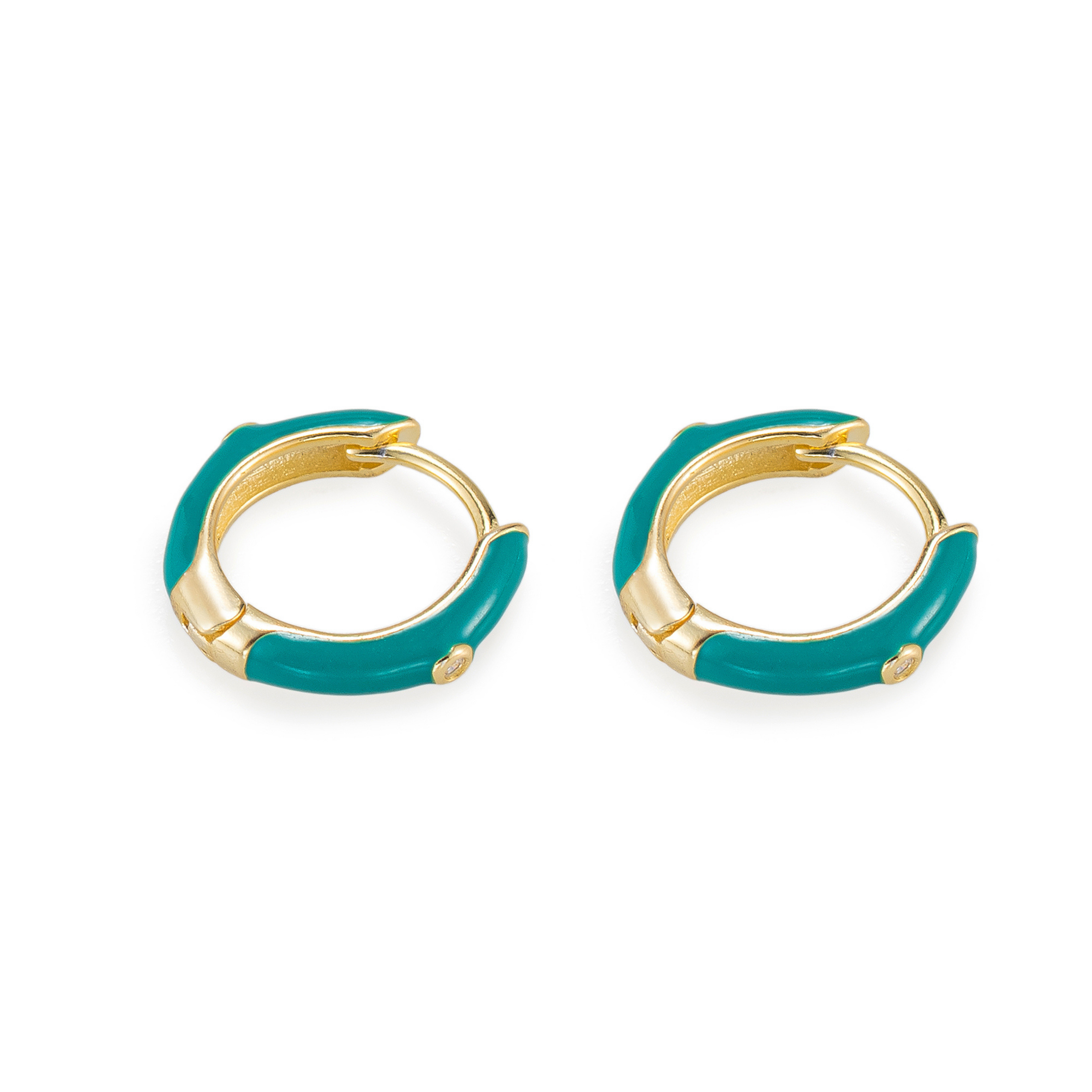 Nessa Enamel Hoop Earrings | Athena & Co.