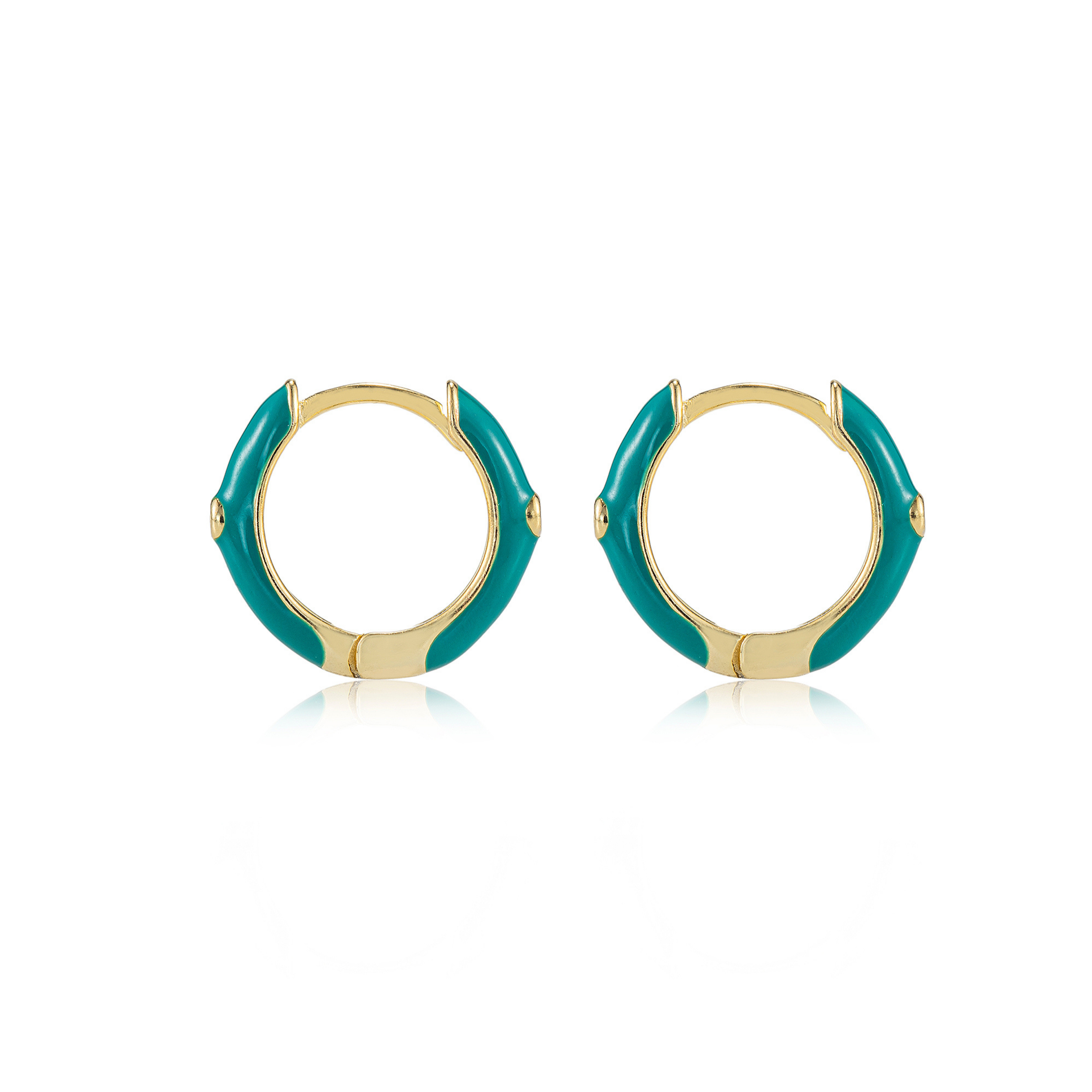 Nessa Enamel Hoop Earrings | Athena & Co.