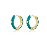 Nessa Enamel Hoop Earrings | Athena & Co.