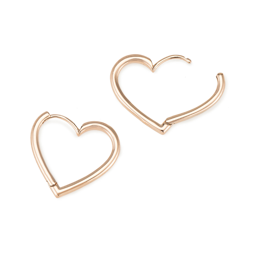 Yara Heart Hoop Earrings