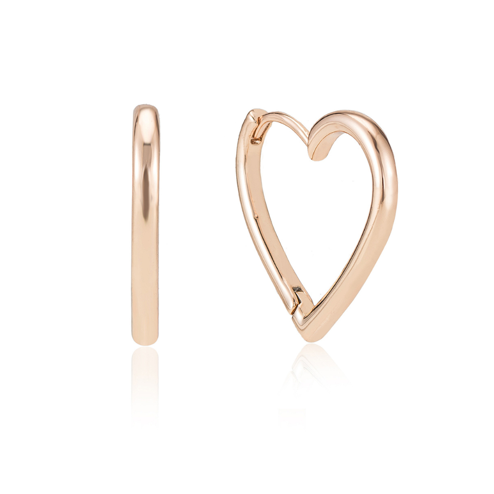 Yara Heart Hoop Earrings